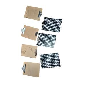 Lot of Assorted Clipboards – Hardboard & Decorative Polka Dot – Office School